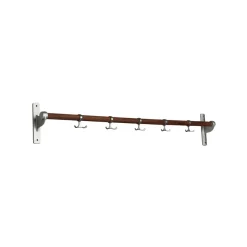 Essem Design Nostalgi Wandkapstok, walnoothout, aluminium frame< Kapstokken & Hangrekken