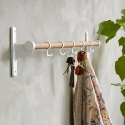 Essem Design Nostalgi extra onderdeel kapstok, Bamboe-wit< Haken & Hangers