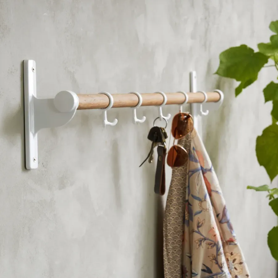 Essem Design Nostalgi extra onderdeel kapstok, Bamboe-wit< Haken & Hangers