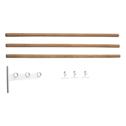 Essem Design Nostalgi extra onderdeel hoedenplank, schoenenrek, Bamboe-wit< Garderobehaken & Hoedenplanken