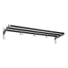 Essem Design Nostalgi hoeden-/schoenenplank, Zwartgebeitst eiken-aluminium< Garderobehaken & Hoedenplanken