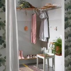 Essem Design Nostalgi hoeden-/schoenenplank, eiken-wit< Garderobehaken & Hoedenplanken