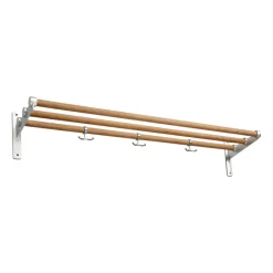Essem Design Nostalgi hoeden-/schoenenplank, Bamboe-aluminium< Garderobehaken & Hoedenplanken