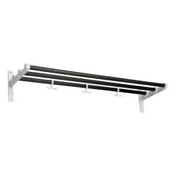 Essem Design Nostalgi hoeden-/schoenenplank, Zwartgebeitst eiken-wit< Garderobehaken & Hoedenplanken