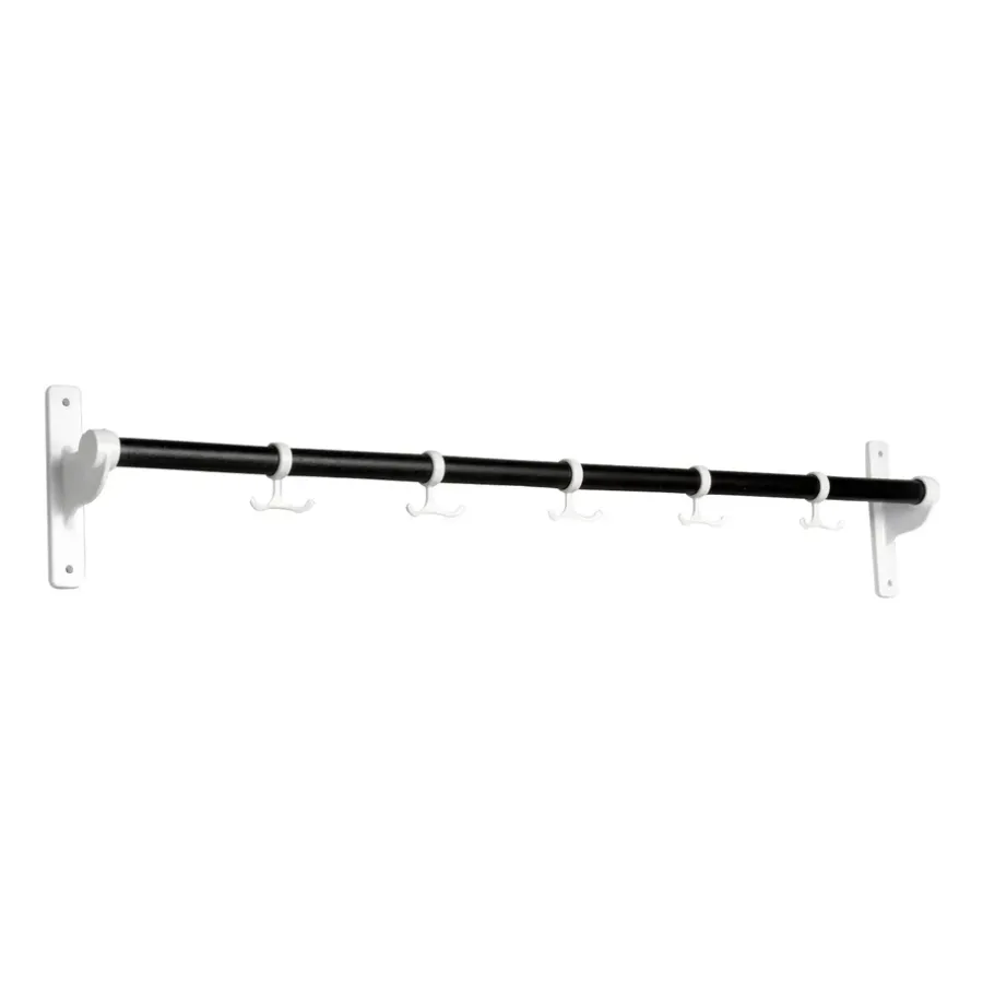 Essem Design Nostalgi kapstok 100 cm, Zwartgebeitst eiken-wit< Haken & Hangers