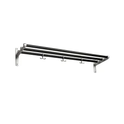 Essem Design Nostalgi Schoenenrek of hoedenplank, zwart, aluminium frame< Garderobehaken & Hoedenplanken