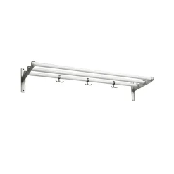 Essem Design Nostalgi Schoenenrek of hoedenplank, wit, aluminium frame< Garderobehaken & Hoedenplanken
