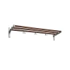 Essem Design Nostalgi Schoenenrek of hoedenplank, walnoothout, aluminium frame< Garderobehaken & Hoedenplanken