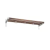 Essem Design Nostalgi Schoenenrek of hoedenplank, walnoothout, wit frame< Garderobehaken & Hoedenplanken