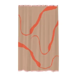 Mette Ditmer Nova Arte douchegordijn 150x200 cm, Latte-orange< Douchegordijnen
