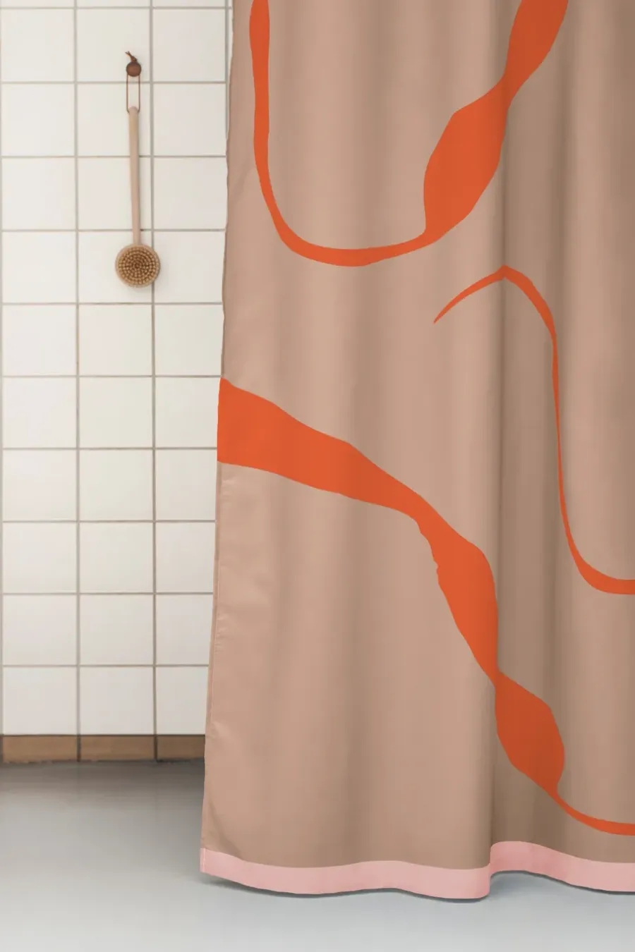 Mette Ditmer Nova Arte douchegordijn 150x200 cm, Latte-orange< Douchegordijnen
