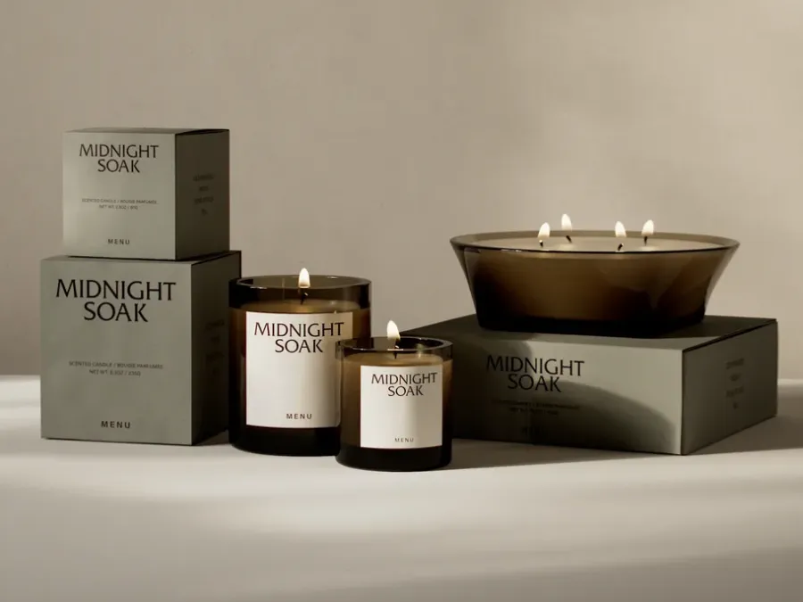 Audo Copenhagen Olfacte geurkaars Midnight Soak, 235 g< Geurkaarsen & Aroma Diffusers