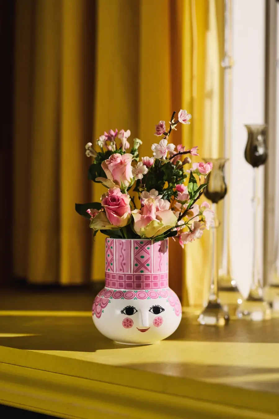 Bjørn Wiinblad Olga vaas 15 cm, Roze< Vazen