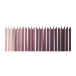Ferm Living Ombre antieke kaarsen 24 stuks, Dark grape< Kaarsen