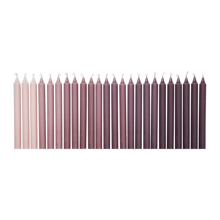 Ferm Living Ombre antieke kaarsen 24 stuks, Dark grape< Kaarsen