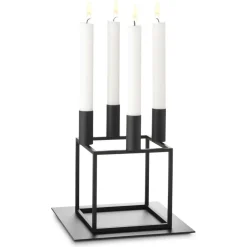 Audo Copenhagen Onderbord voor de Kubus 4 kandelaar, black (zwart)< Kaarsenaccessoires