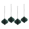Scandi Living Onion kerstballen 4-pack, Forest Green< Kerstdecoraties