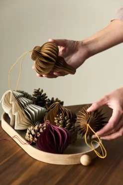 Scandi Living Onion kerstballen 4-pack, Red< Kerstdecoraties