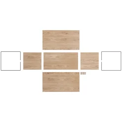 MOEBE Opbergdoos eikenhout 33x60 cm, Wood, black< Dozen & Boxen