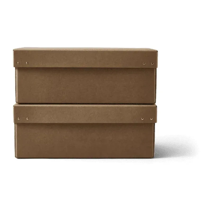 Form & Refine Ordinary opbergbox 2-pack, Bruin< Dozen & Boxen