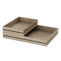 MOEBE Organise opbergdoos 25x34 cm, Wood< Opbergmanden