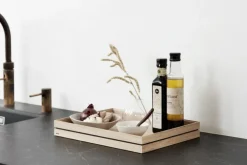 MOEBE Organise opbergdoos 25x34 cm, Wood< Opbergmanden