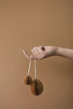 DBKD Ovoid paashanger papier 7 cm, Terracotta< Paasdecoratie