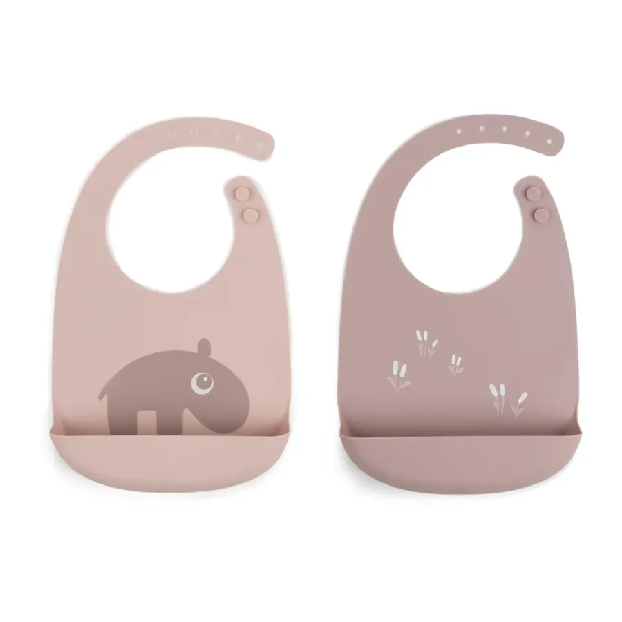 Done by deer Ozzo slabbetje 2-pack, Poeder< Kinderkamer Interieuraccessoires|Kinderkamer Interieuraccessoires