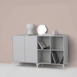 Montana Pair sideboard, anthracite 04, verchroomde poten< Ladekasten & Dressoirs