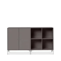 Montana Pair sideboard, coffee 35, verchroomde poten< Ladekasten & Dressoirs