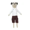 Ferm Living Panda Teddy knuffeldier, Natuurlijk< Kinderkamer Interieuraccessoires|Kinderkamer Interieuraccessoires