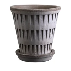 Bergs Potter Pantheon raw bloempot, Grey, Ø25 cm< Bloempotten