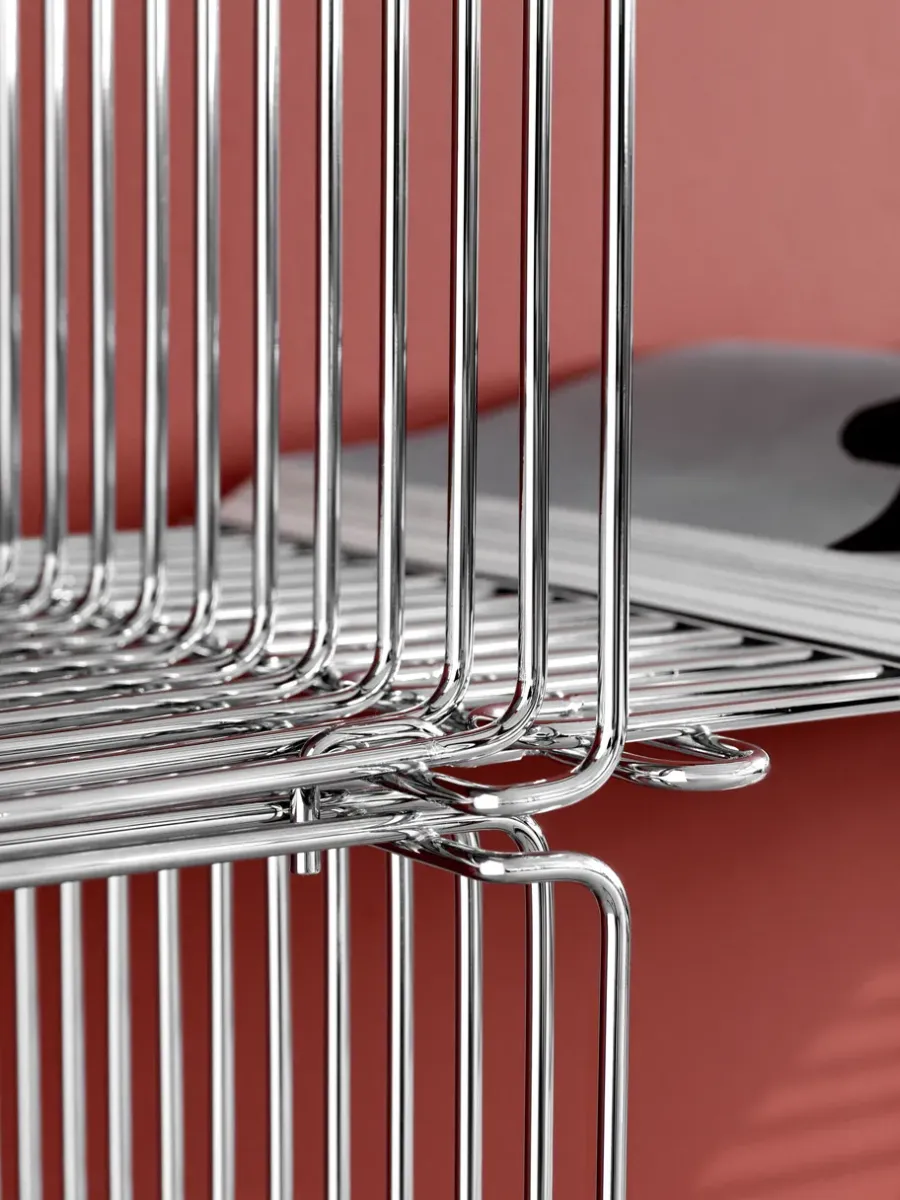 Montana Panton Wire Single plank 34,8x34,8x34,8 cm, Chrome< Planken & Planksystemen