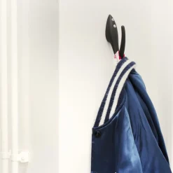 Essem Design Papa kledinghaak, zwart-structuur< Haken & Hangers