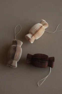 DBKD Paper candy kersthanger, White< Kerstdecoraties