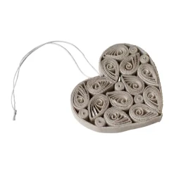 DBKD Papieren hart 8 cm, Crème< Kerstdecoraties