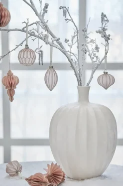 Lene Bjerre Pappia kersthanger 13 cm, Roos< Kerstdecoraties
