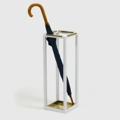 Scherlin Paraplubak 2, wit/messing< Paraplubakken