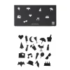 Design Letters Party icons voor letterbord 20-delig, zwart< Prikborden