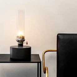 KLONG Patina olielamp - groot, zwart< Olie- & Petroleumlampen