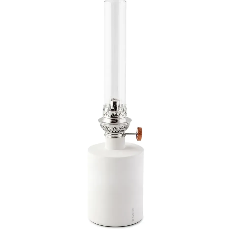 KLONG Patina olielamp - klein, wit< Olie- & Petroleumlampen
