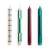 HAY Pattern kaarsen mix 4-pack, Greens-bordeaux< Kaarsen