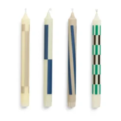 HAY Pattern kaarsen mix 4-pack, Cream-dark< Kaarsen