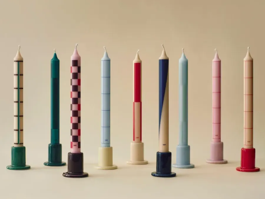 HAY Pattern kaarsen mix 4-pack, Cream-dark< Kaarsen