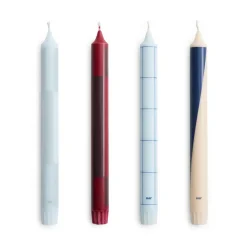 HAY Pattern kaarsen mix 4-pack, Blues-bordeaux< Kaarsen