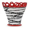 Byon Patty pot L Ø30 cm, Zebra-rood< Bloempotten