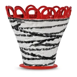 Byon Patty pot L Ø30 cm, Zebra-rood< Bloempotten