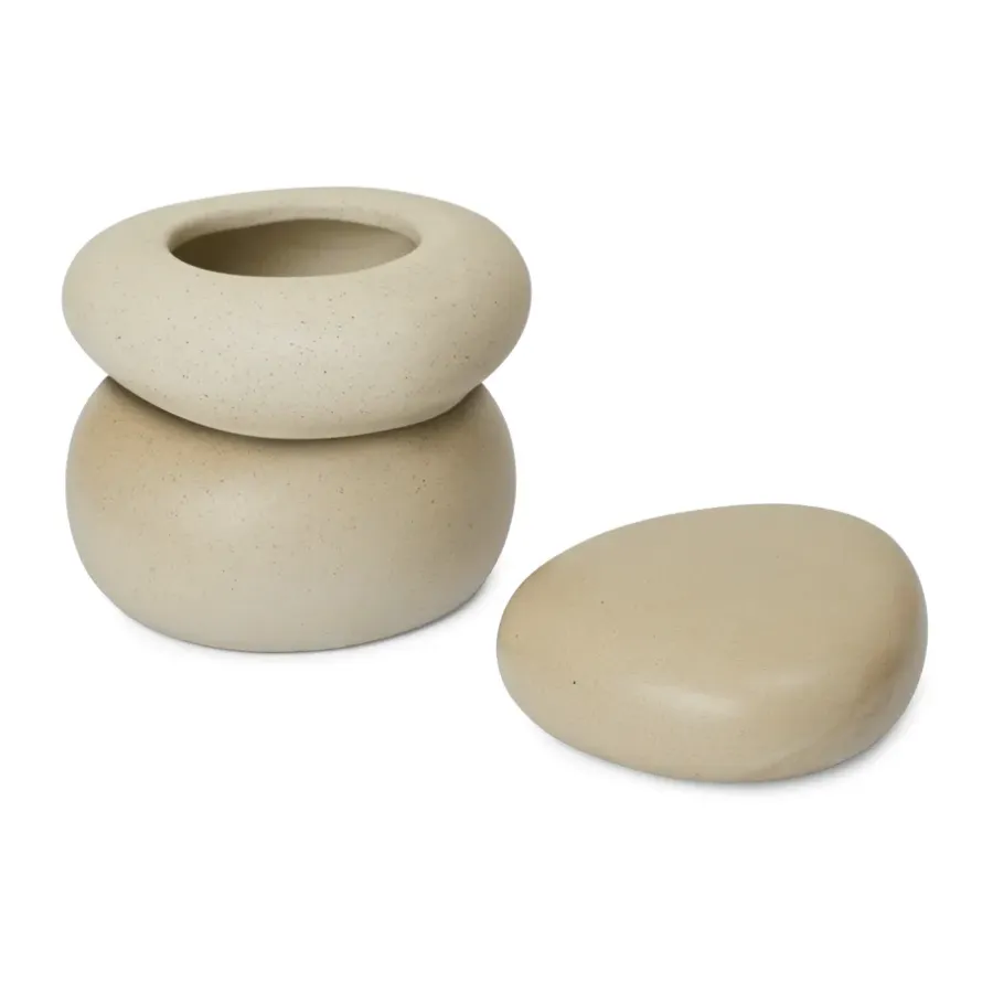 Ferm Living Pebble doosje large, Sand/Cream< Dozen & Boxen