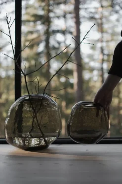 DBKD Pebble vaas bruin, Klein Ø20 cm< Vazen