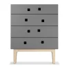 Zweed Peep B3 ladekast, slate grey, witgepigmenteerd eikenhout< Ladekasten & Ladeblokken